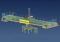 Special bridge crane with a flexible or a rigid traverse suspension